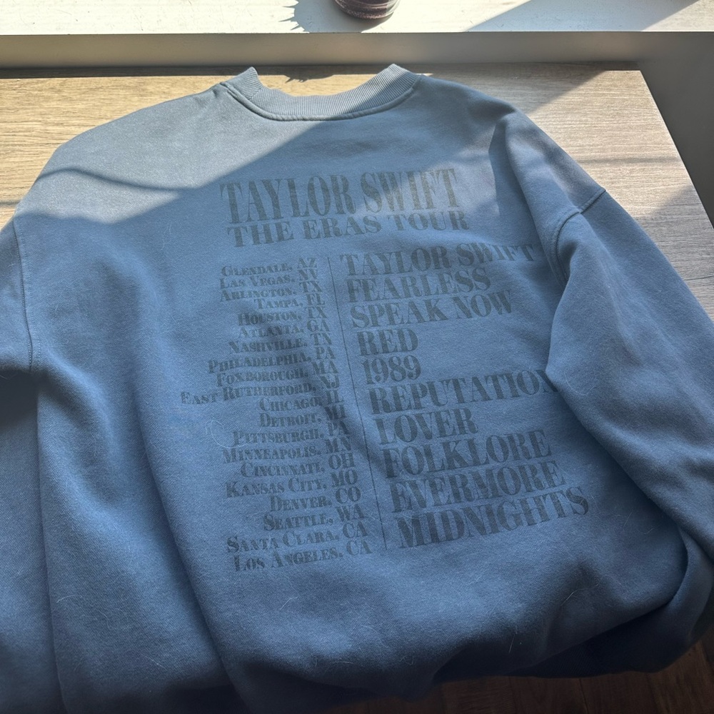Taylor Swift Eras Tour Blue Crewneck - Picture 3 of 3